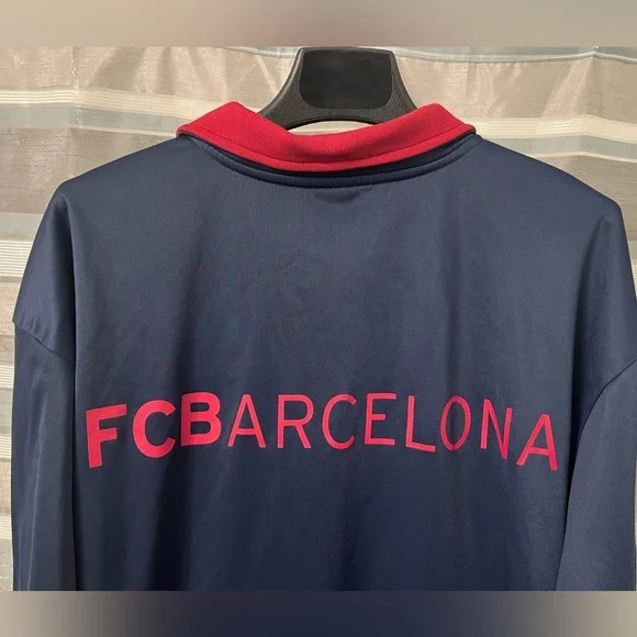 FC Barcelona Full Zip Track Navy Blue Jacket - Picture 5 of 15